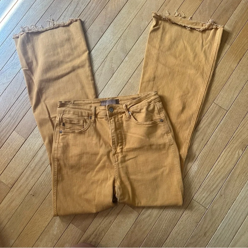 Judy Blue Marigold High Rise Tummy Control Top Flare Jeans Womens 7 28 Stretch